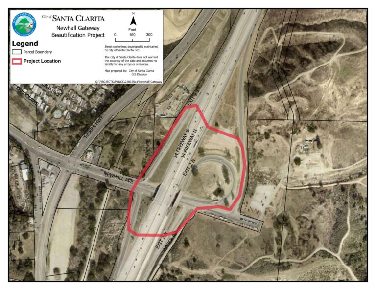 Map of Newhall Gateway Beautification