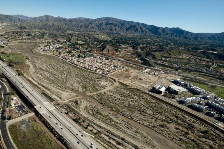 aerial photo of Vista Canyon Bridge