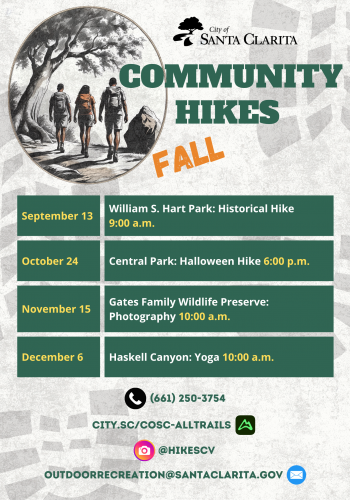 Community Hike Schedule Fall 2025