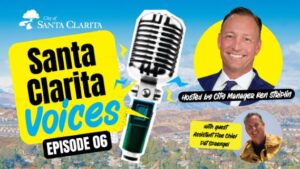 Flyer for Santa Clarita Voices podcast
