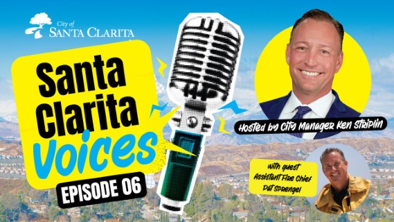 Flyer for Santa Clarita Voices podcast
