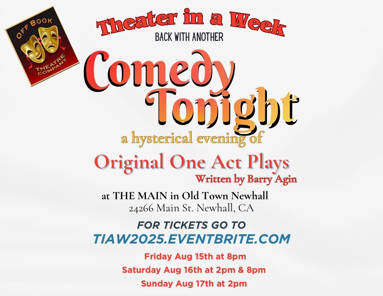 Theatre in a Week Flyer