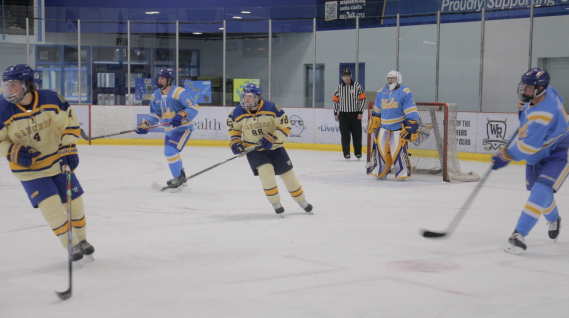 UCLA hockey team playing at The Cube