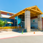Front entrance of the Newhall Community Center.