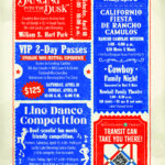Image of the back of the Santa Clarita Cowboy Festival Rack Card with Ticketed Events