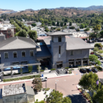 aerial view of the santa clarita library old town newhall branch