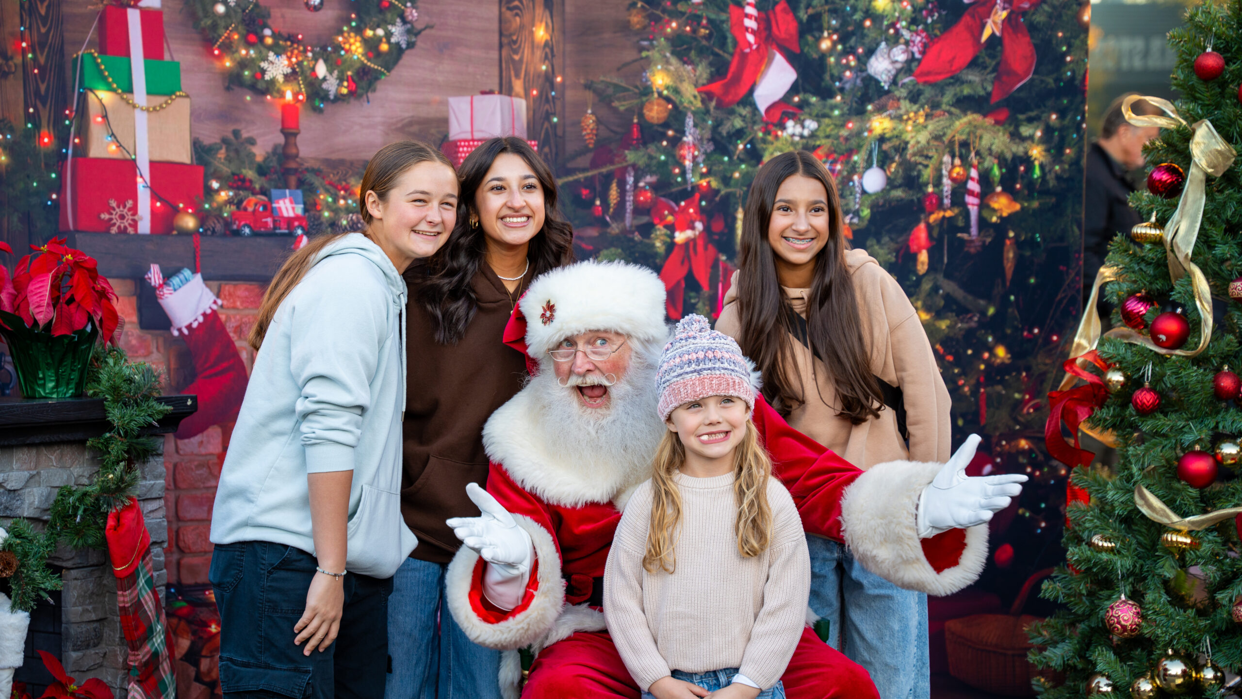 Family with Santa